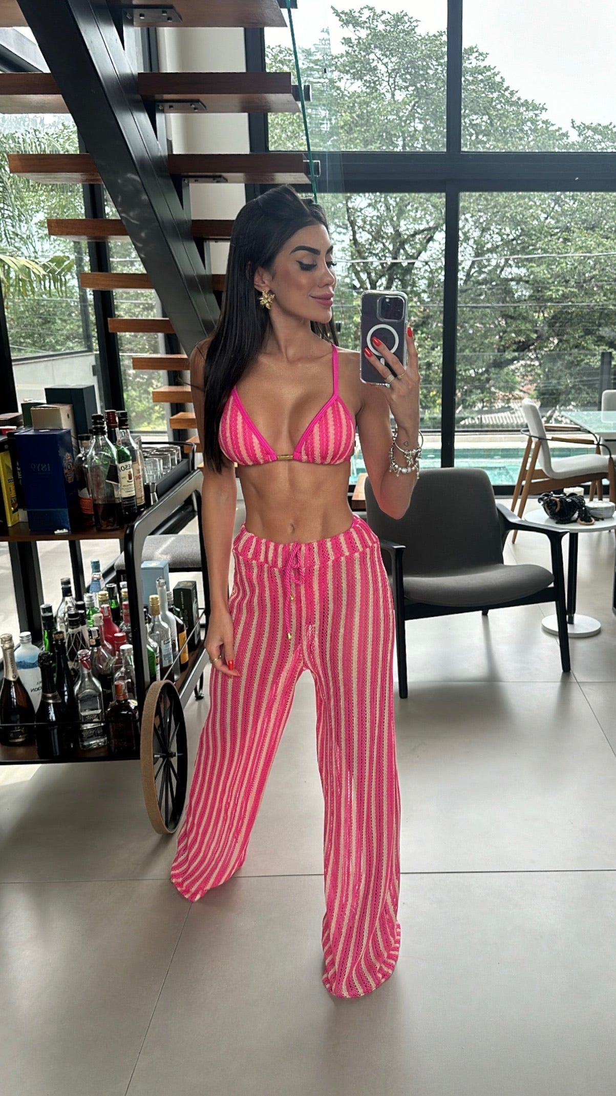 Biquini Anitta Tricot Bali Pitaya/Nude