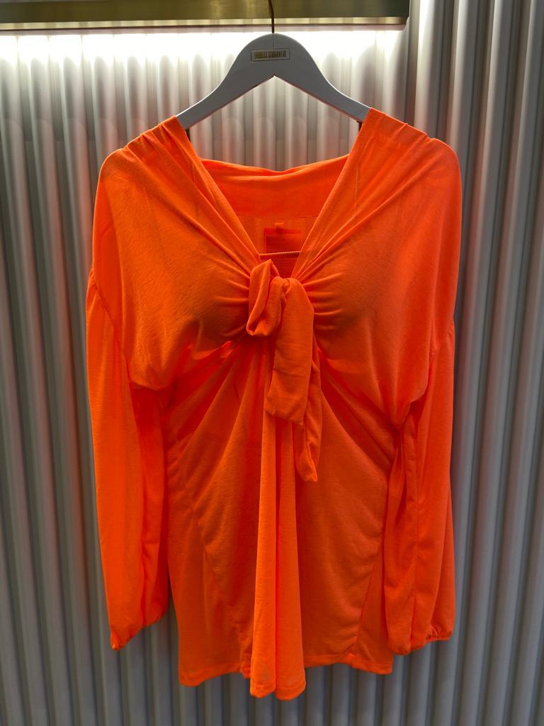 Saída de Praia Fiorella Blazer Laranja Neon