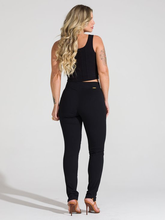 Calça Feminina Tecido Social Alfaiataria Bolso Embutido