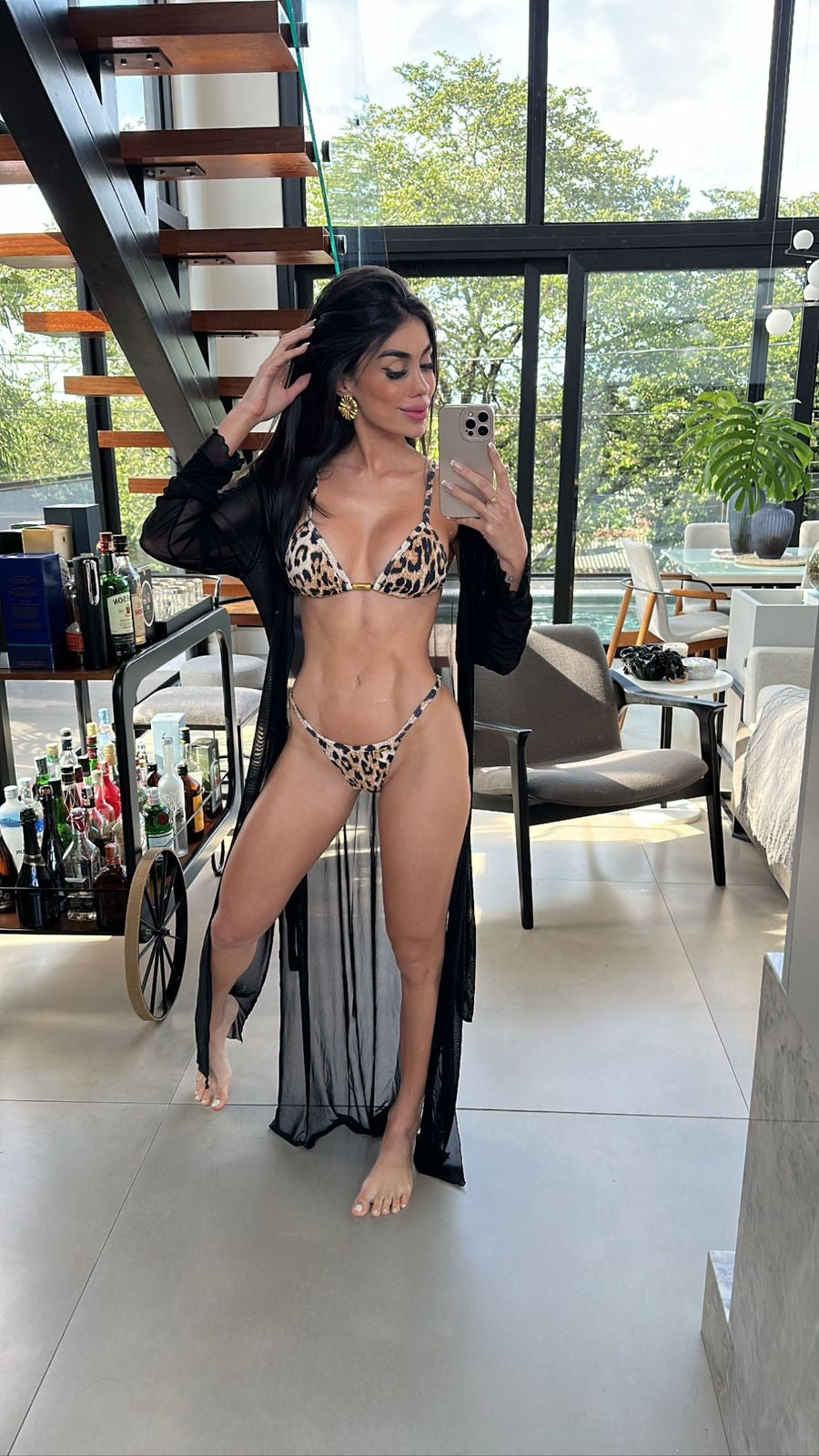 Biquini Anitta Animal Print/Preto