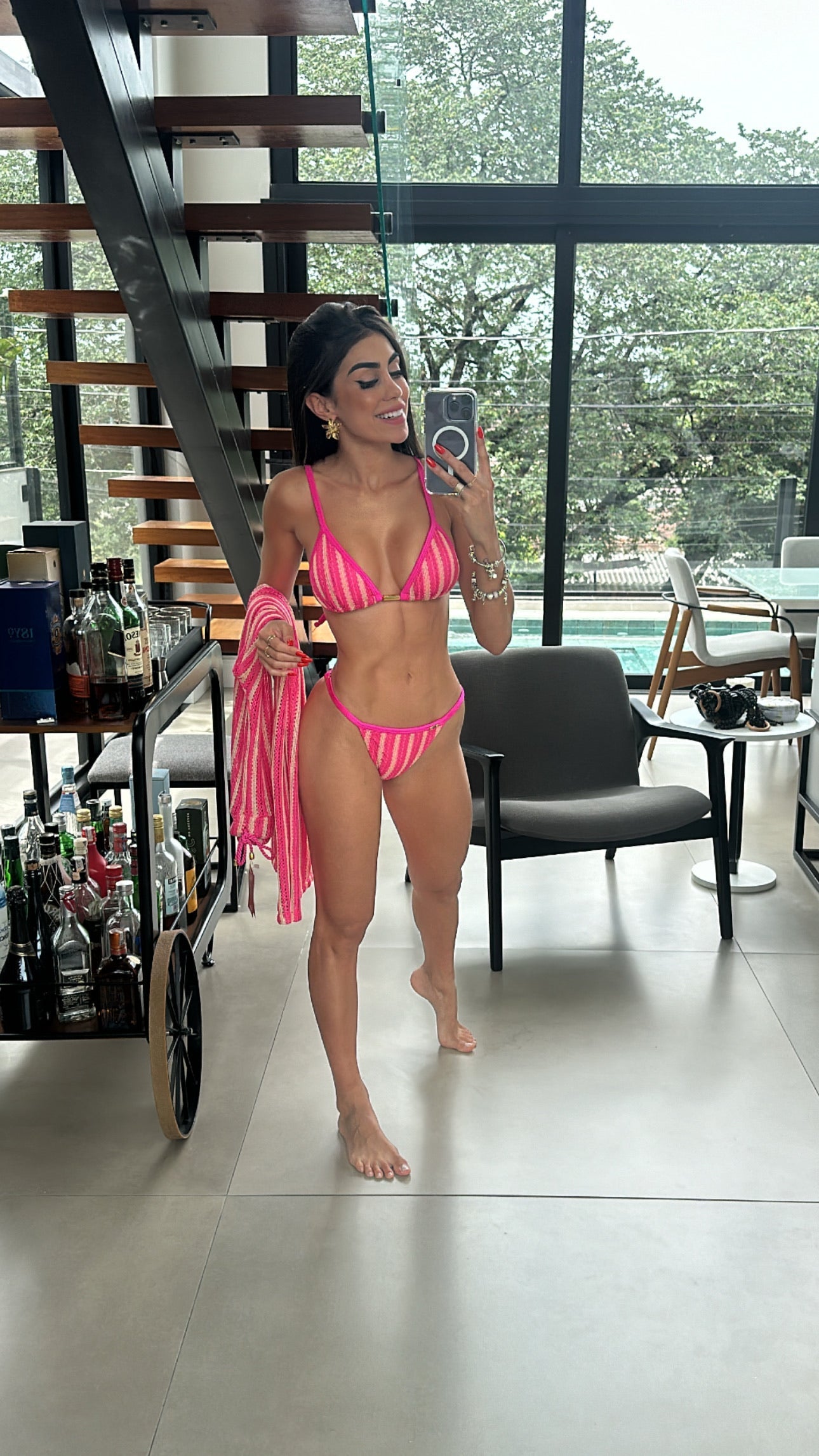 Biquini Anitta Tricot Bali Pitaya/Nude