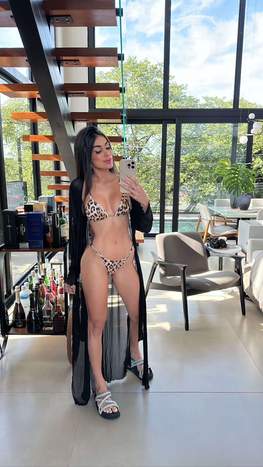 Biquini Anitta Animal Print/Preto