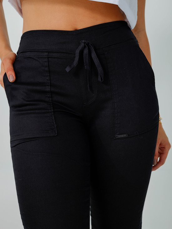 Calça Feminina Sarja Jogging Cós Elástico (Não Desbota)